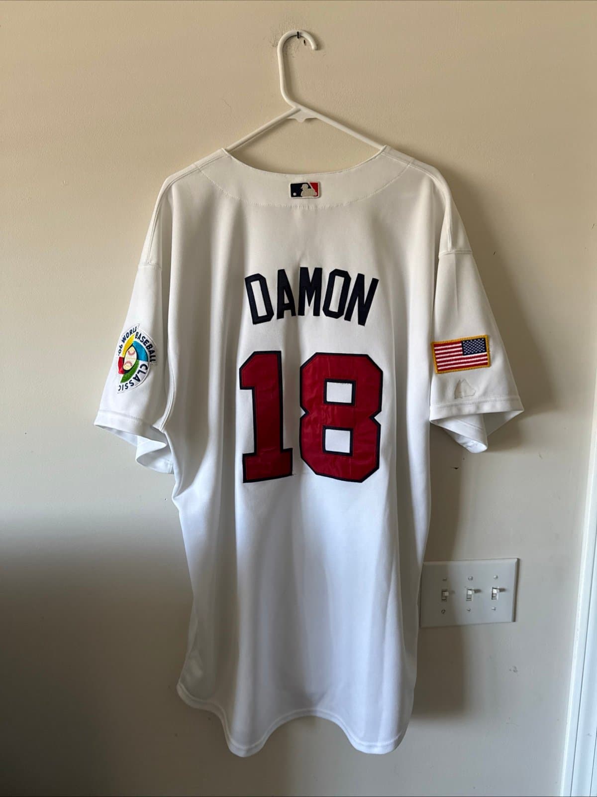Men’s Majestic Johnny Damon #18 Team USA 2006 WBC Baseball Jersey Sz 52 - RARE - Thumbnail 6