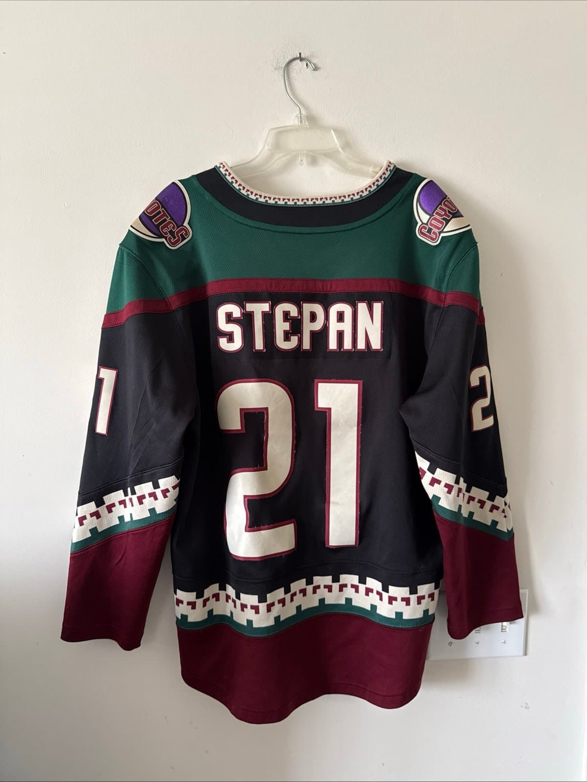 Men’s Fanatics Derek Stepan #21 Arizona Coyotes Retro Kachina Jersey Sz L - RARE - Thumbnail 7