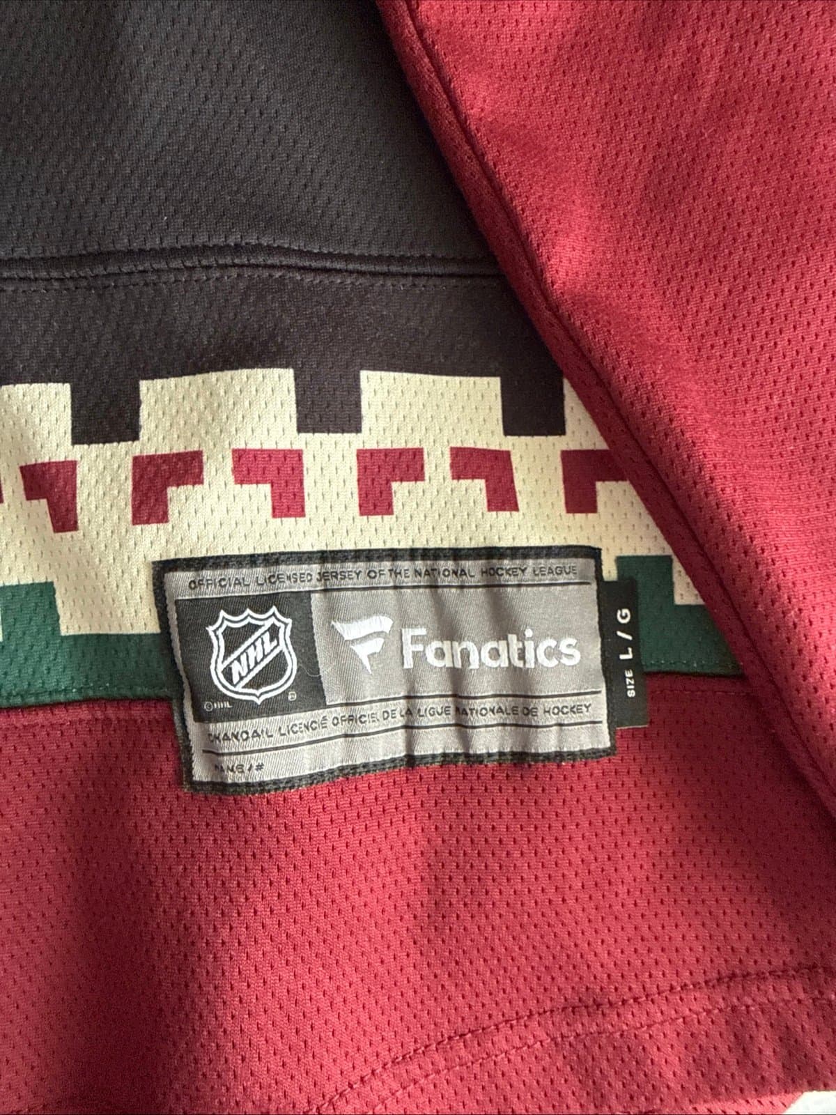 Men’s Fanatics Derek Stepan #21 Arizona Coyotes Retro Kachina Jersey Sz L - RARE - Thumbnail 6