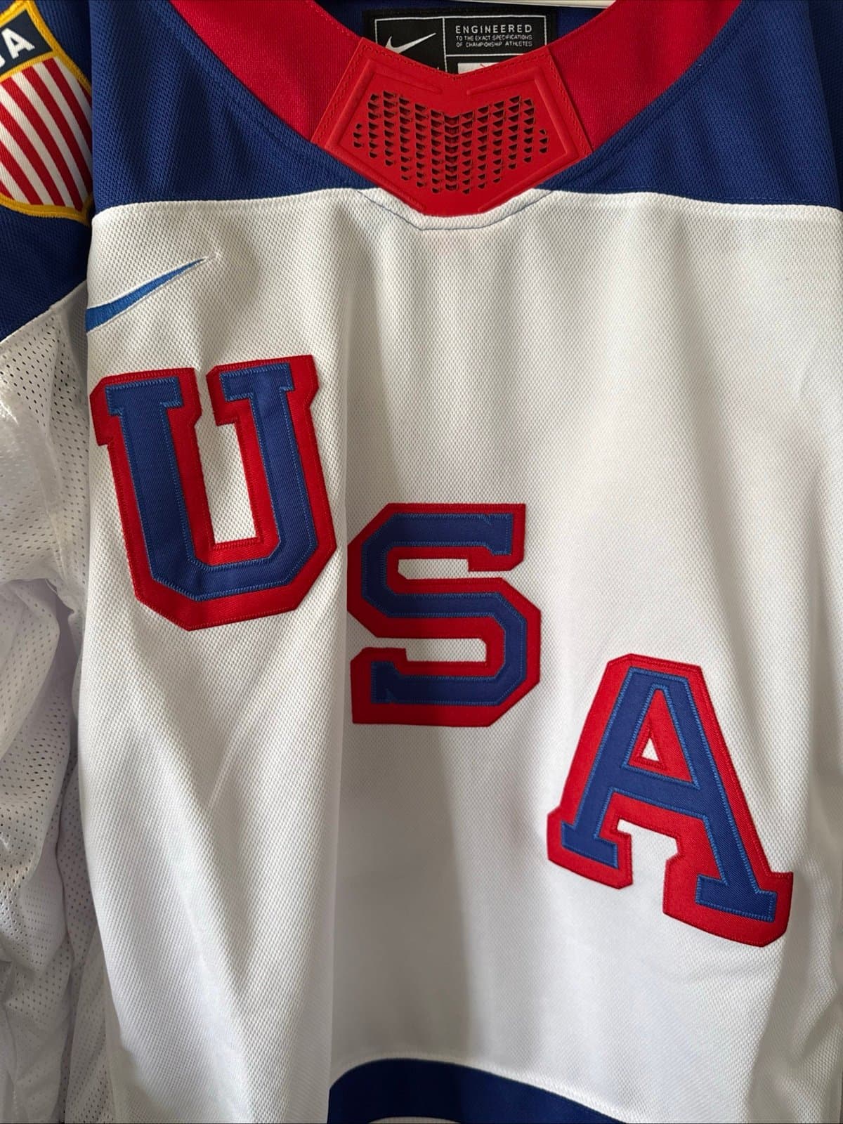 Men’s Nike Jack Hughes #86 Team USA Hockey Jersey 2026 Olympics Sz XL White RARE - Thumbnail 2