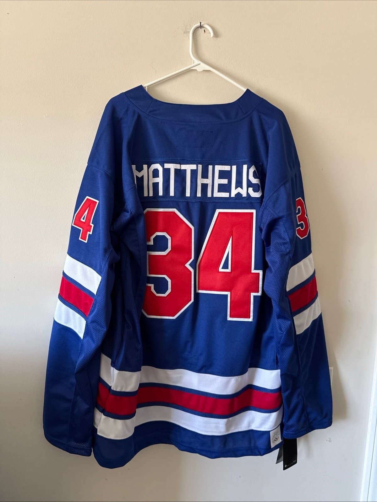 MEN’S NIKE AUSTON MATTHEWS #34 TEAM USA AUTHENTIC 2026 OLYMPICS JERSEY SZ XL NWT - Thumbnail 8