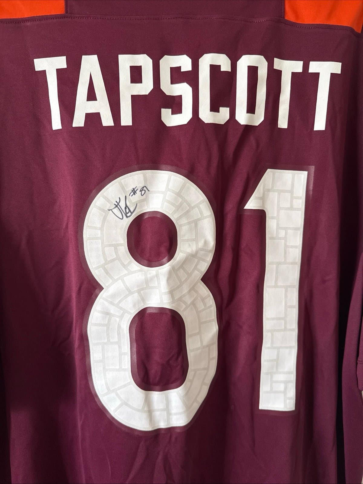 Men’s Nike Jordan Tapscott #81 Autographed VT Hokies Jersey Sz 2XL - NWT RARE - Thumbnail 2