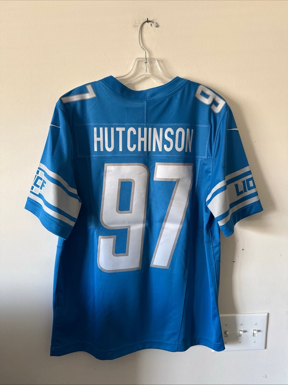 Men’s Nike Aidan Hutchinson #97 Detroit Lions NFL Vapor Lmtd Jersey Sz L - RARE - Thumbnail 6
