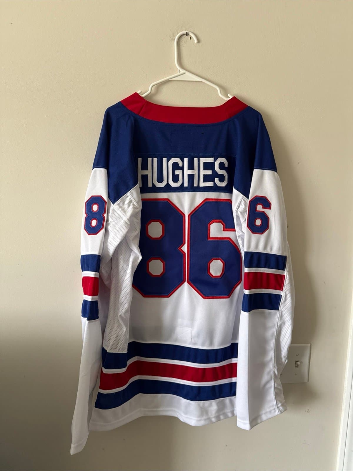 Men’s Nike Jack Hughes #86 Team USA Hockey Jersey 2026 Olympics Sz XL White RARE - Thumbnail 8