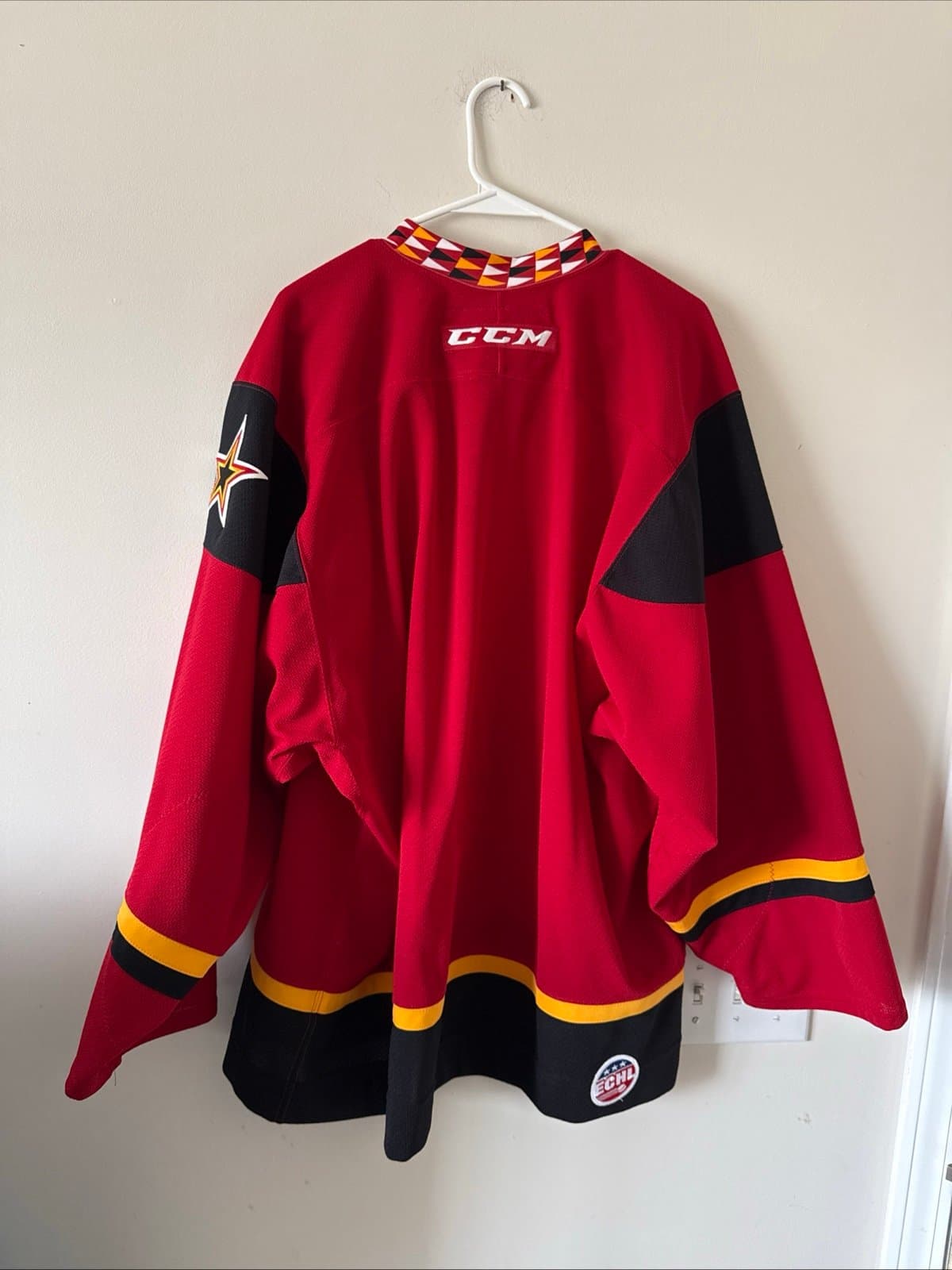 MEN’S CCM INDY FUEL ECHL AUTHENTIC HOCKEY GAME JERSEY SZ 52 - RED RARE - Thumbnail 8
