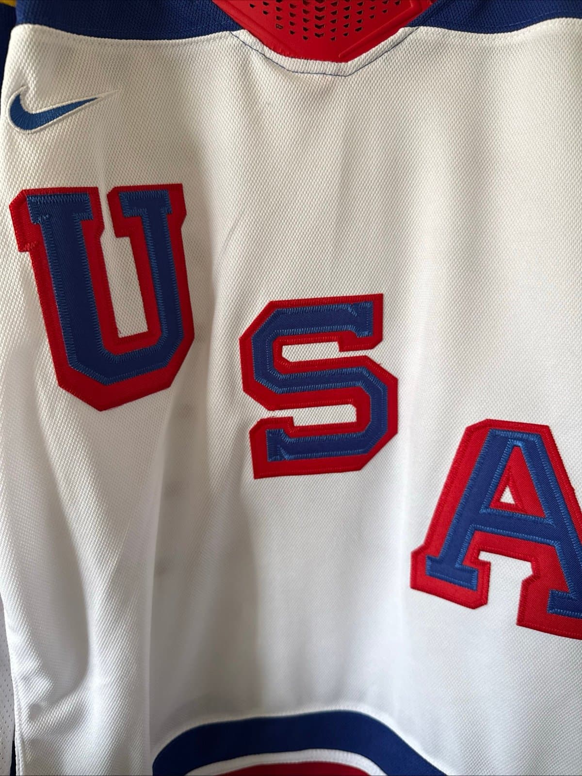 Men’s Nike Jack Hughes #86 Team USA Hockey Jersey 2026 Olympics Sz XL White RARE - Thumbnail 2