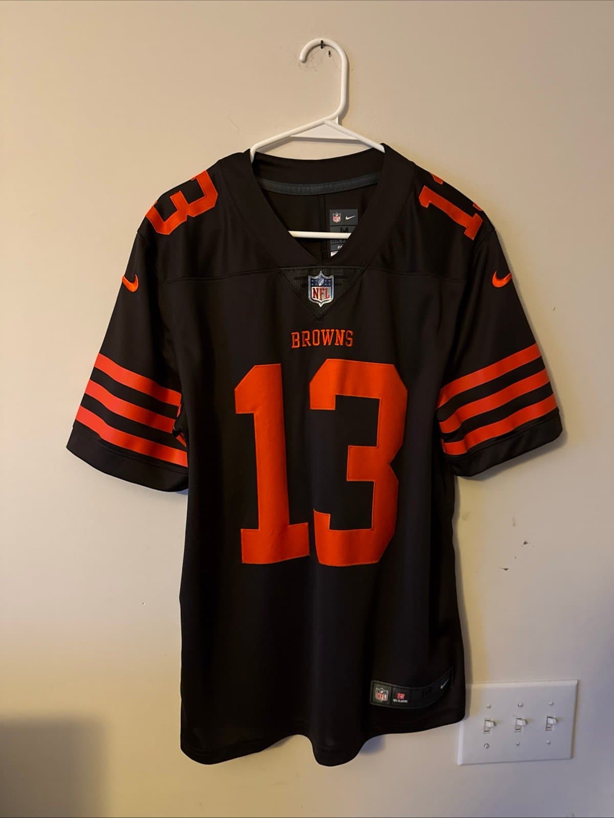 Men’s Nike Cleveland Browns Odell Beckham Jr. #13 Vapor Color Rush Jersey Sz M