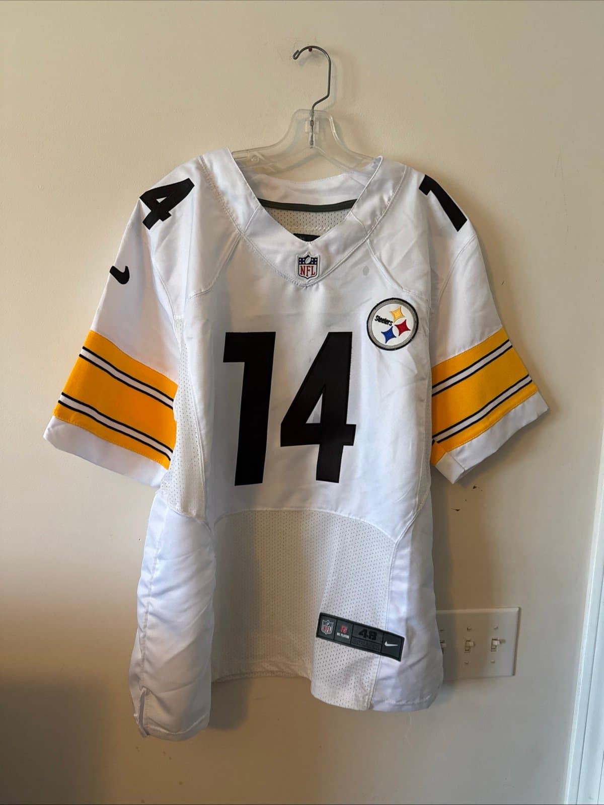 Men’s Nike Pittsburgh Steelers Sammie Coates #14 NFL Jersey Sz 48 - White - Image 1