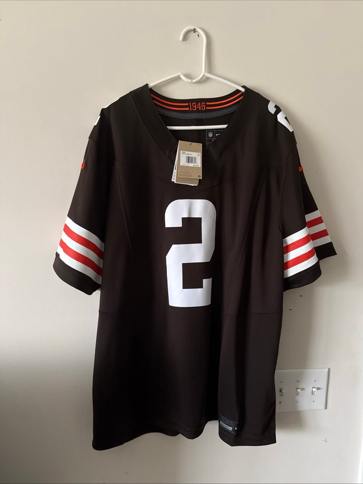 Men’s Nike Amari Cooper #2 Cleveland Browns Vapor Limited Jersey Sz 2XL - NWT