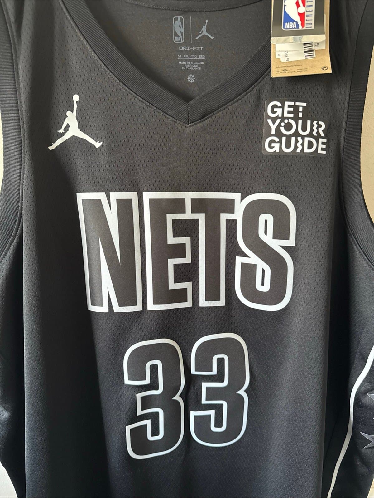 Men’s Jordan Nic Claxton #33 Brooklyn Nets Swingman NBA Jersey Sz 56 - NWT RARE - Thumbnail 2