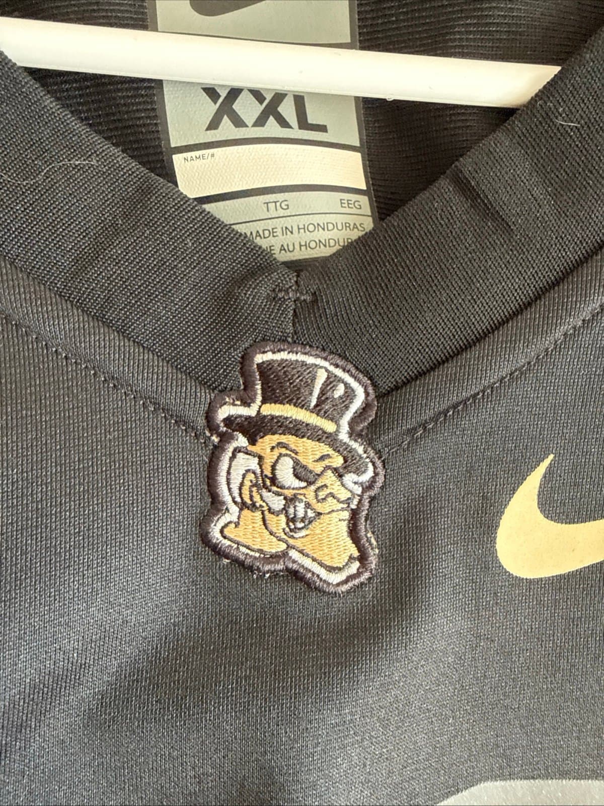 Men’s Nike Wake Forest Demon Deacons #48 Football Jersey Sz 2XL - Black RARE - Thumbnail 5