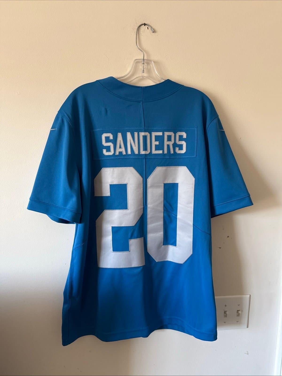 Men’s Nike Barry Sanders #20 Detroit Lions Vapor Limited NFL Jersey Sz L - Blue - Thumbnail 6