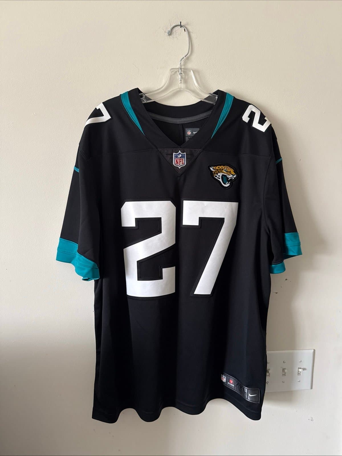 MEN’S NIKE JACKSONVILLE JAGUARS LEONARD FOURNETTE #27 VAPOR LMTD JERSEY SZ 2XL - Image 1
