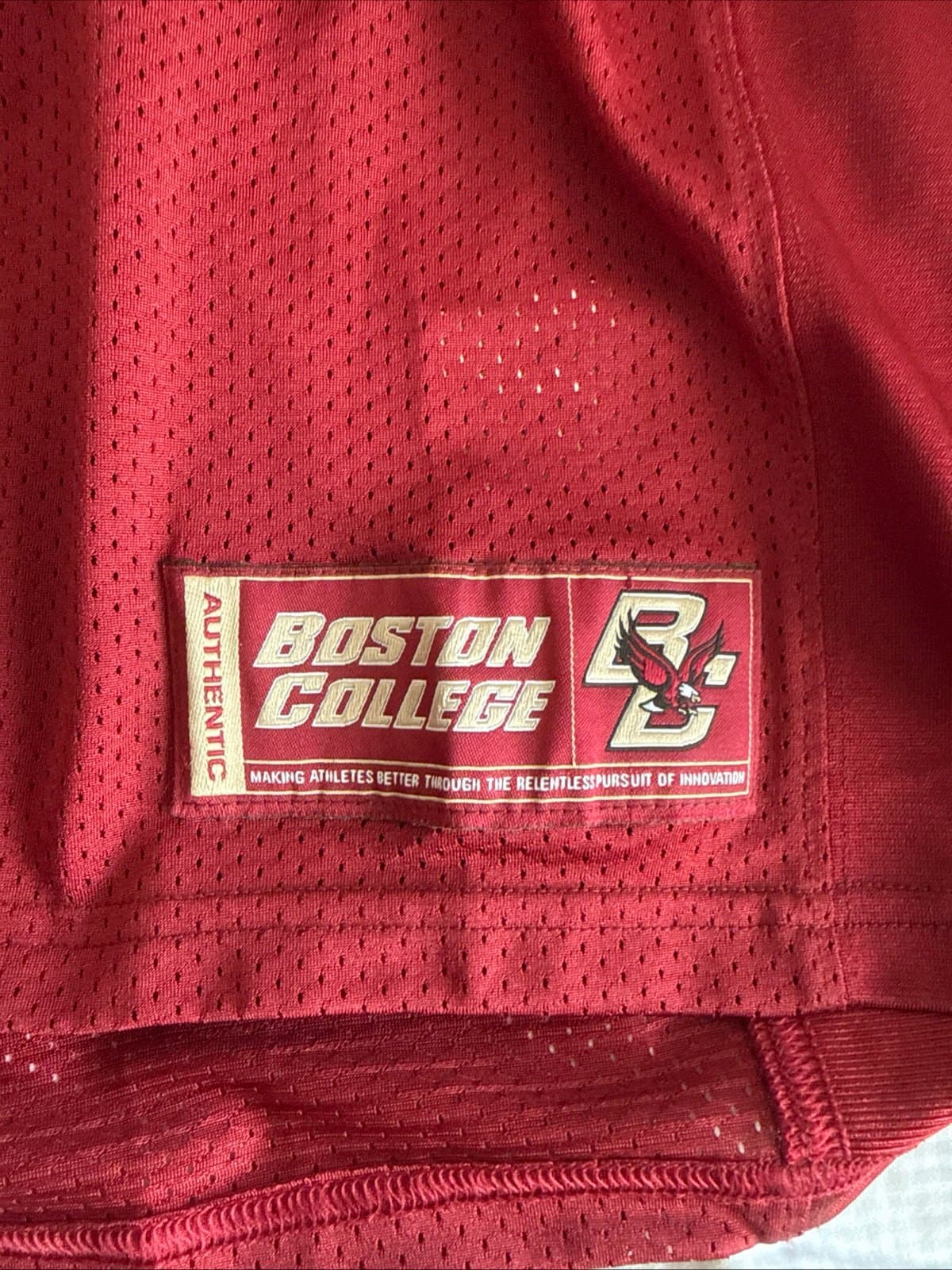 Men’s Under Armour Boston College Eagles #40 Football Maroon Jersey Sz 2XL - Thumbnail 3