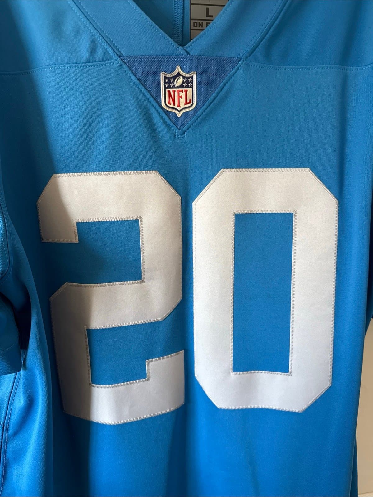 Men’s Nike Barry Sanders #20 Detroit Lions Vapor Limited NFL Jersey Sz L - Blue - Thumbnail 2