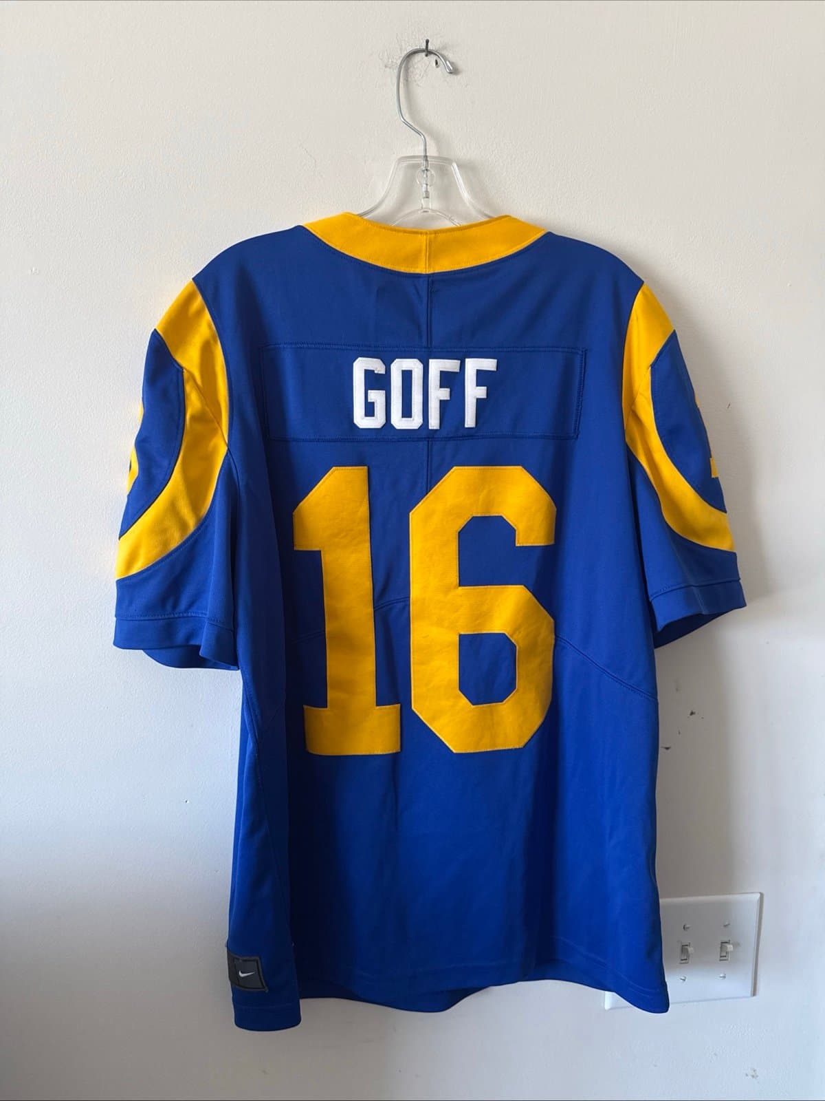 Men’s Nike Jared Goff #16 Los Angeles Rams Vapor Lmtd Throwback Jersey Sz L RARE - Thumbnail 6