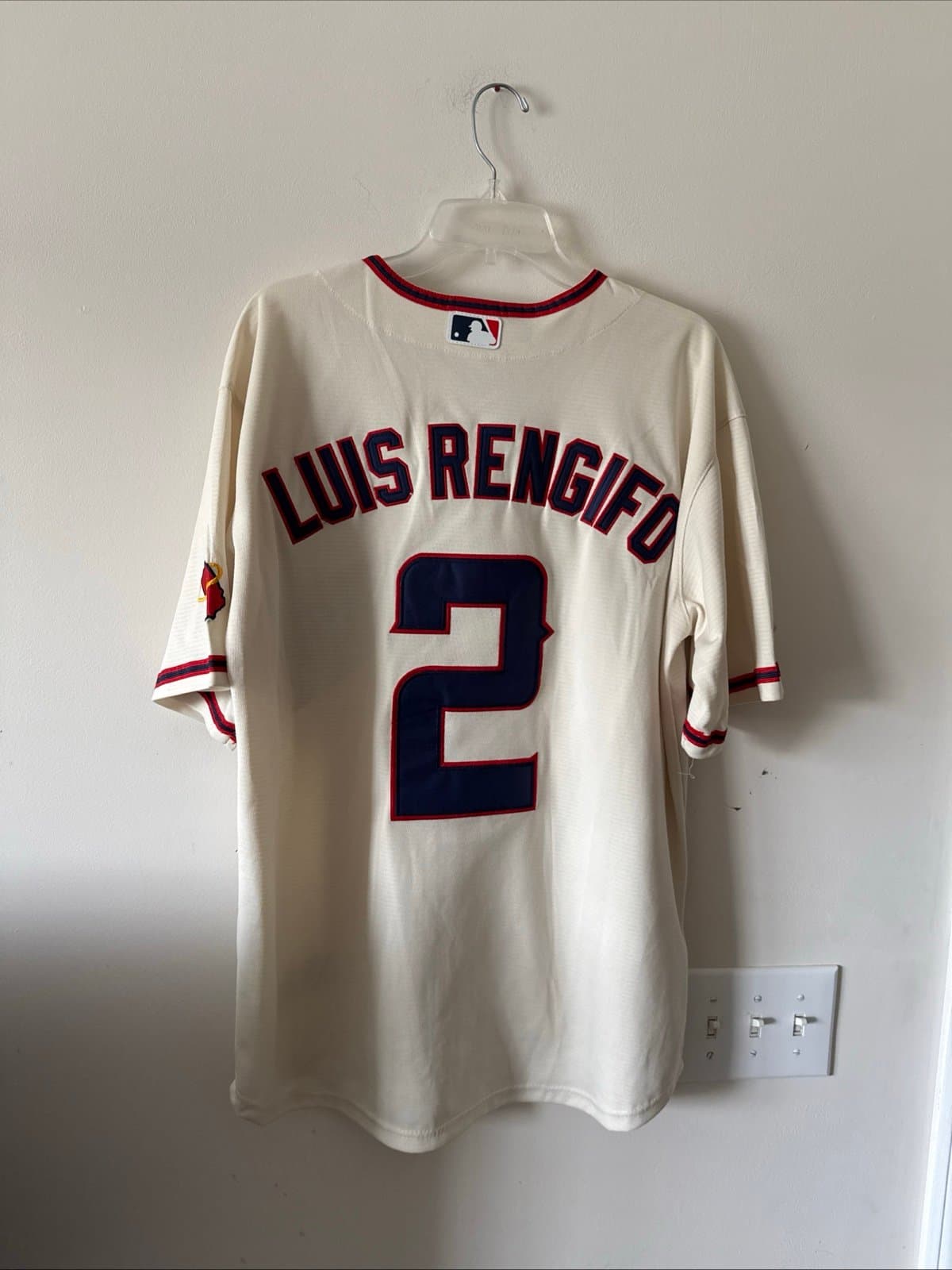 Men’s Nike Los Angeles Angels Luis Rengifo #2 Official MLB Jersey Sz XL - Cream - Thumbnail 5