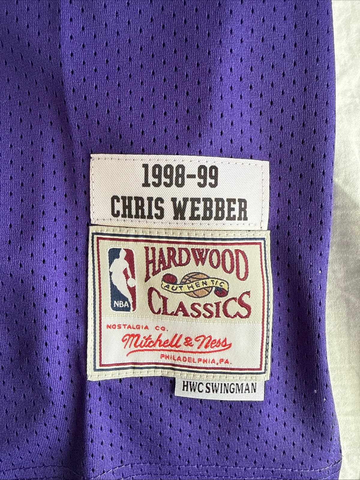 Mens Mitchell & Ness Chris Webber #4 Sacramento Kings 1998/99 Jersey Sz M - NWT - Thumbnail 3