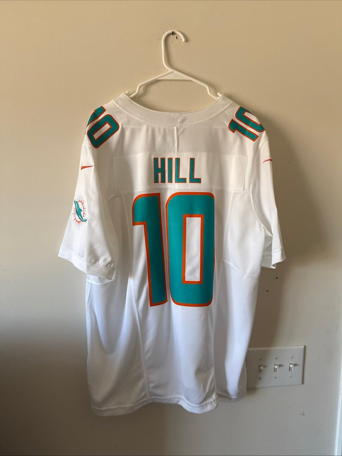 Men’s Nike Tyreek Hill #10 Miami Dolphins Vapor Lmtd NFL Jersey Sz XL - White - Thumbnail 6
