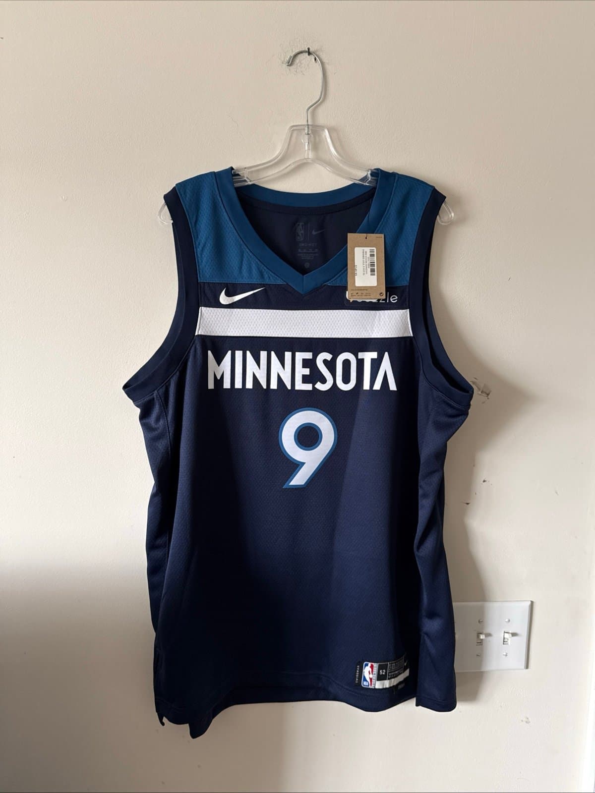 Men’s Nike Nickeil Alexander-Walker #9 Minnesota Timberwolves Jersey Sz 52 - NWT