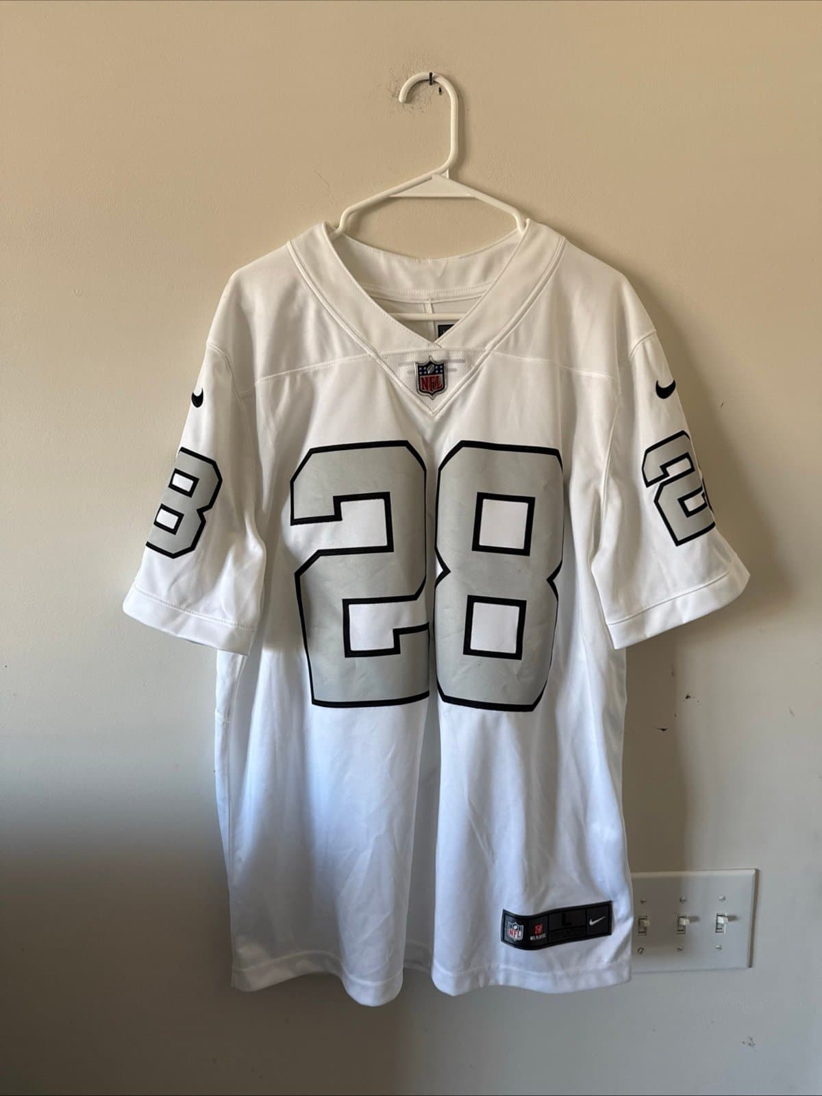 Men’s Josh Jacobs #28 Las Vegas Raiders Vapor Limited Jersey 21’ Color Rush Sz L