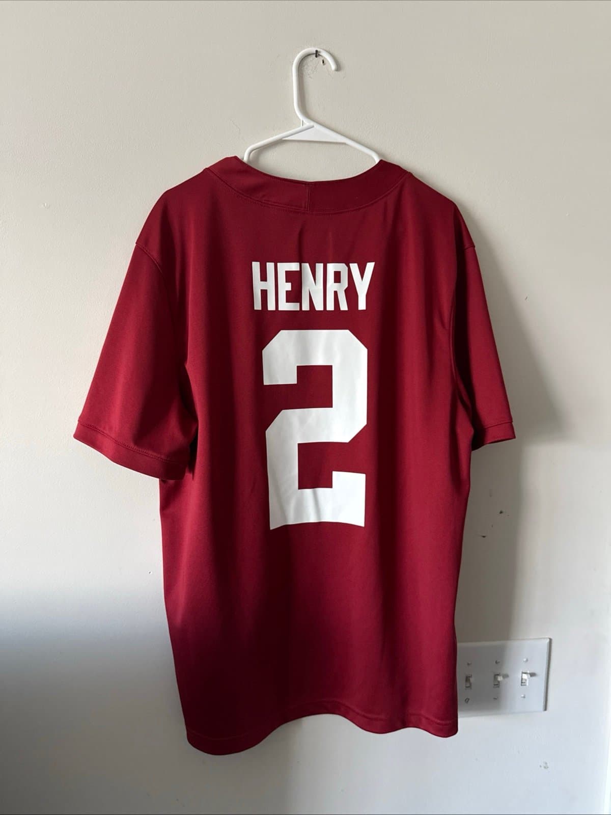 Men’s Nike Derrick Henry #2 Alabama Crimson Tide Football Jersey Sz L - Red RARE - Thumbnail 6