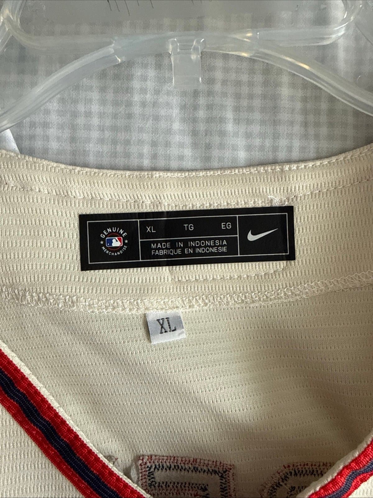 Men’s Nike Los Angeles Angels Luis Rengifo #2 Official MLB Jersey Sz XL - Cream - Thumbnail 4