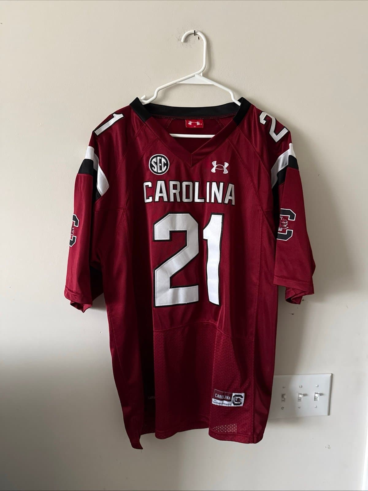 Men's Under Armour Marcus Lattimore #21 USC Gamecocks NCAA Jersey Sz 50 - RARE