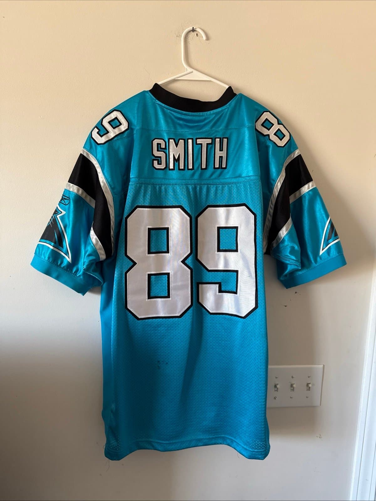 Men’s Reebok Steve Smith #89 Carolina Panthers Authentic Jersey Blue Sz 50 NWOT - Thumbnail 6