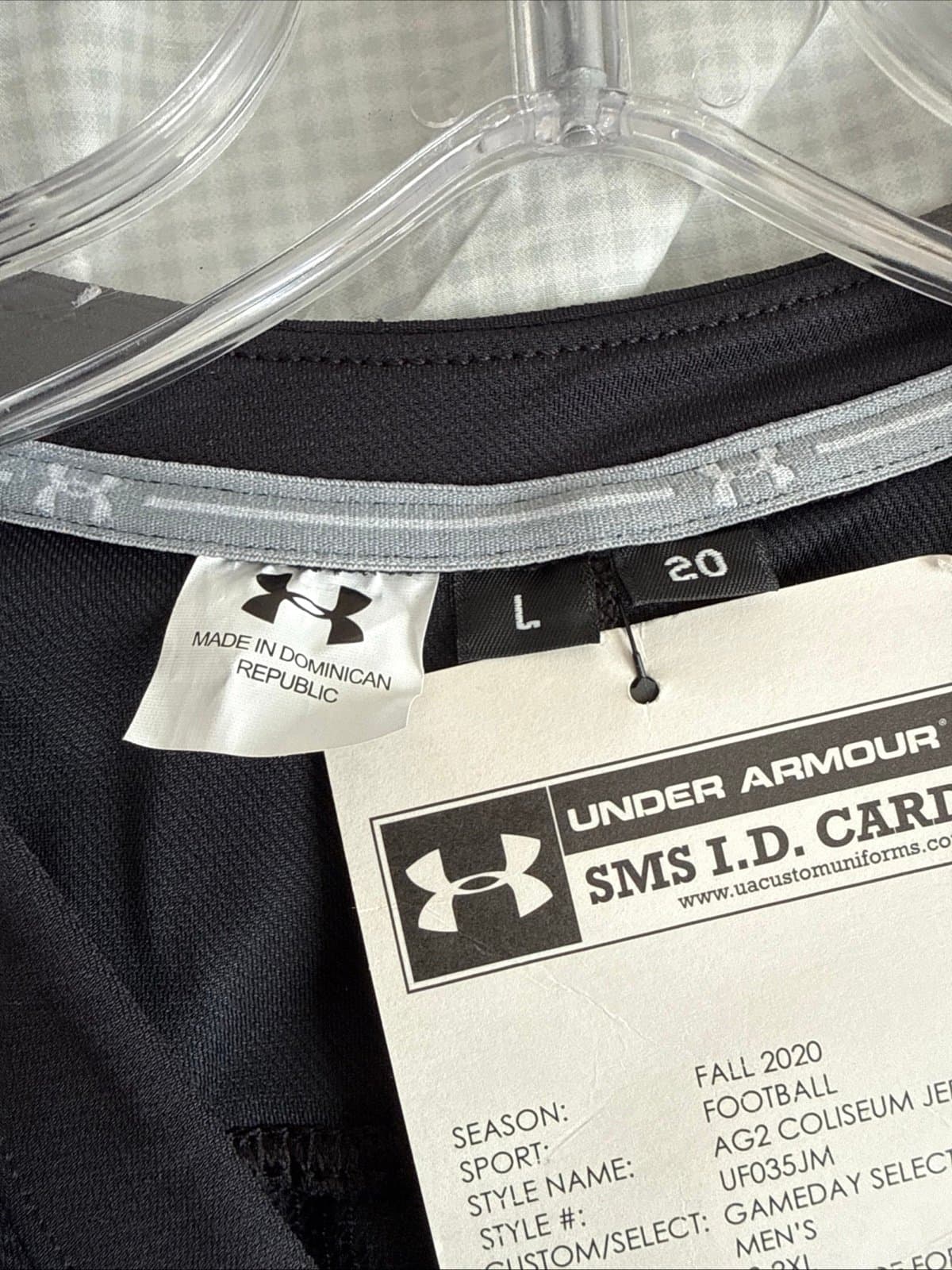 Men’s UNDER ARMOUR Texas Tech #22 2020 Team Issued Jersey Sz L - Black RARE - Thumbnail 3