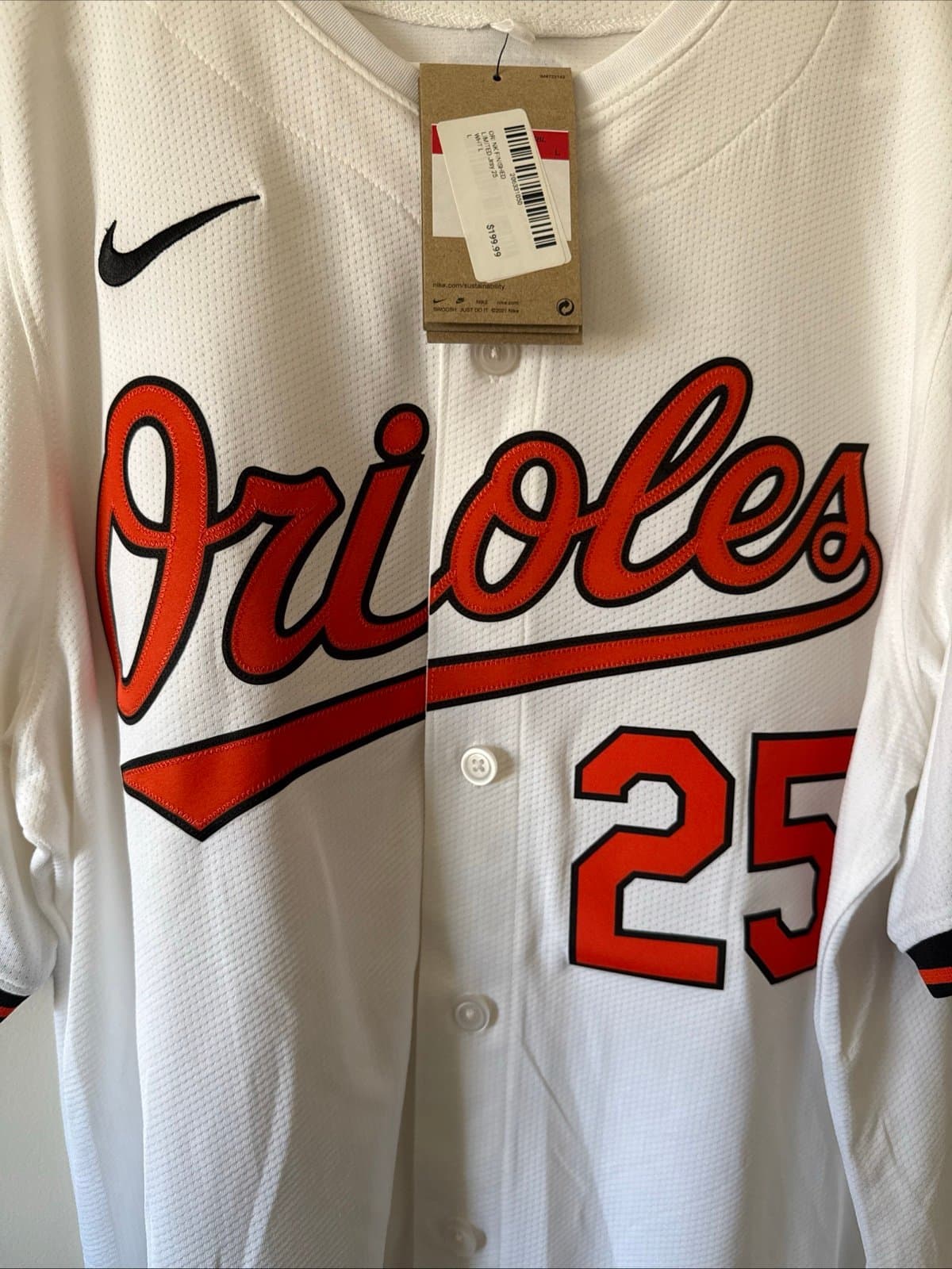Men’s Nike Anthony Santander #25 Baltimore Orioles Limited Jersey Sz L - NWT - Thumbnail 2