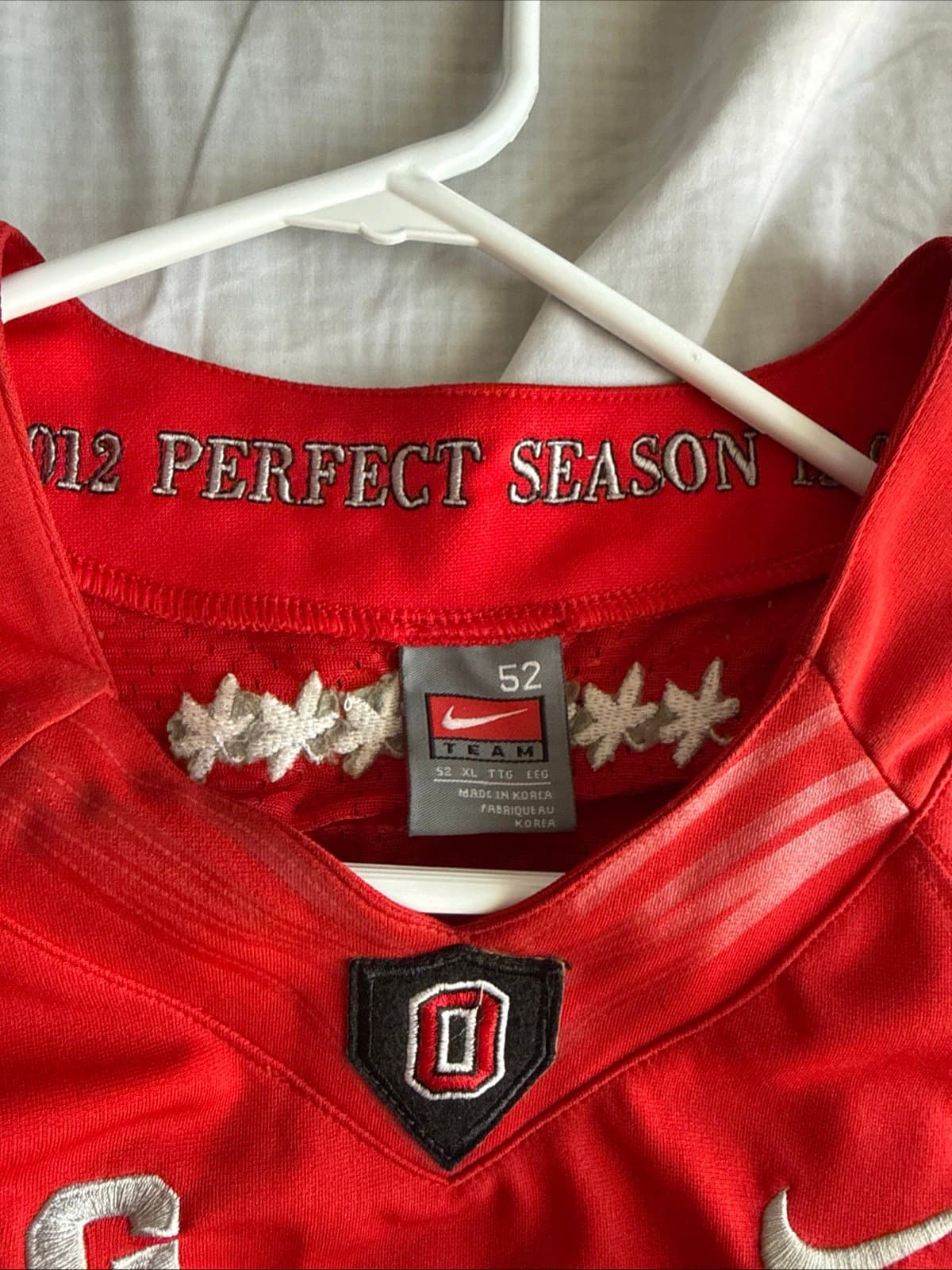 MEN’S NIKE BRAXTON MILLER #5 2012 OHIO STATE PERFECT SEASON JERSEY SZ 52 RARE - Thumbnail 4