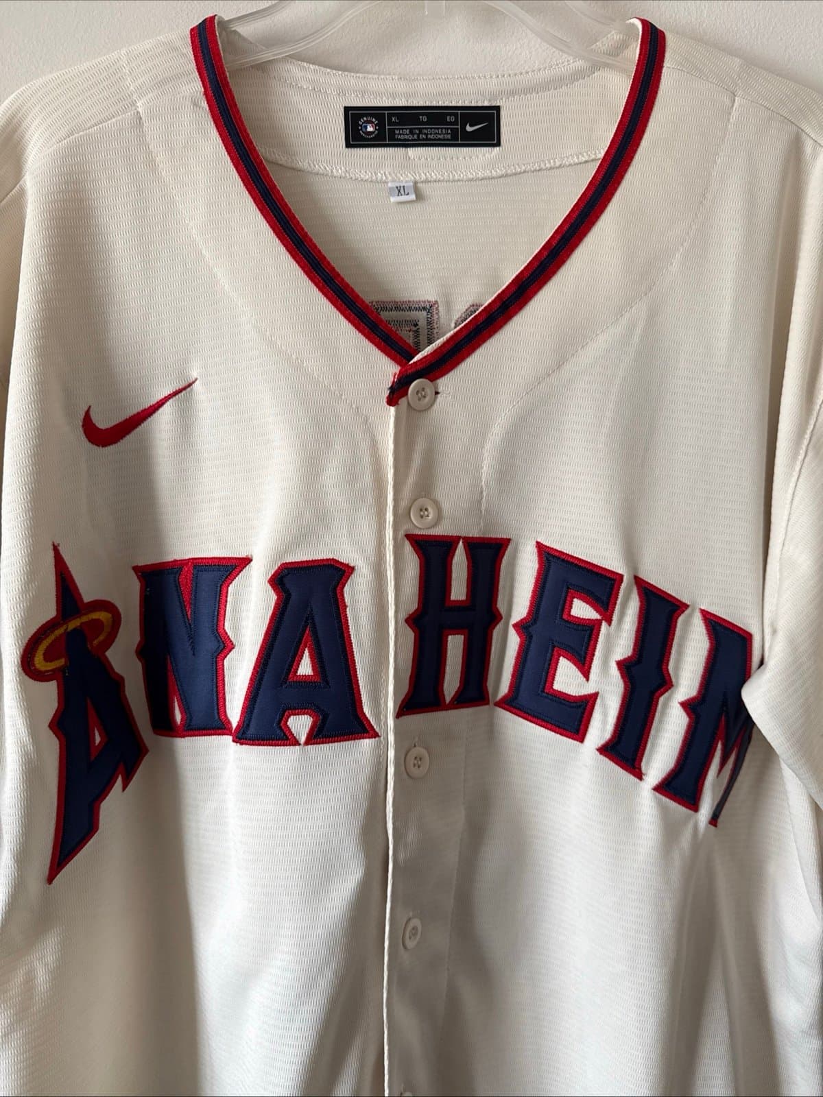 Men’s Nike Los Angeles Angels Luis Rengifo #2 Official MLB Jersey Sz XL - Cream - Thumbnail 2