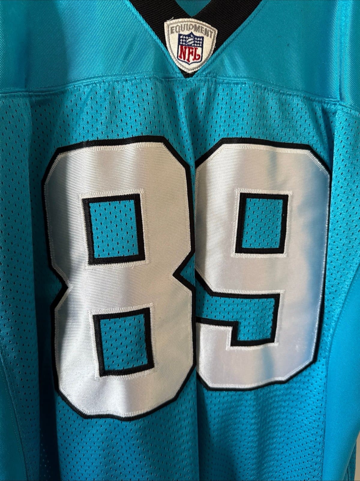 Men’s Reebok Steve Smith #89 Carolina Panthers Authentic Jersey Blue Sz 50 NWOT - Thumbnail 2