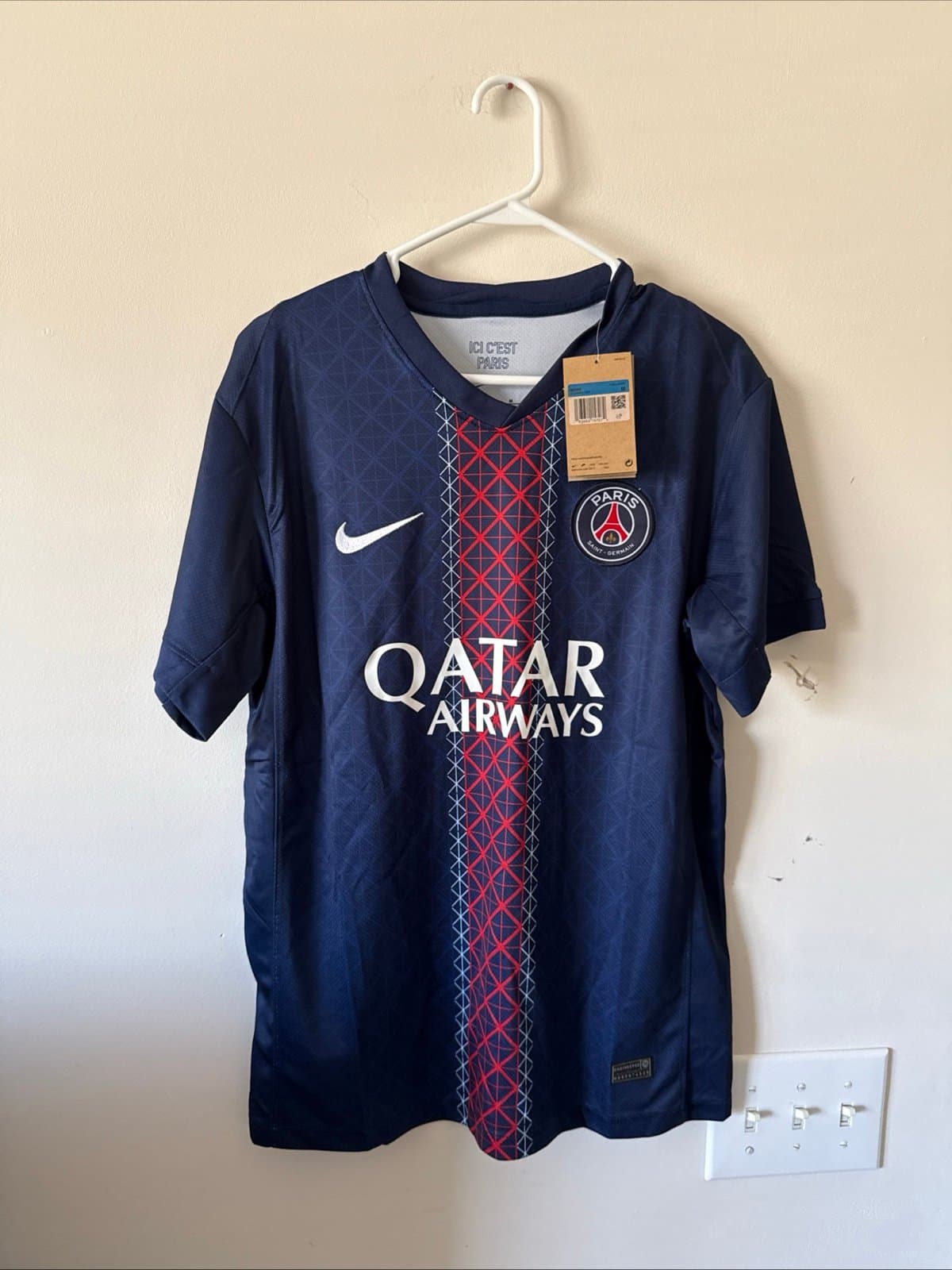 Men’s Nike Paris Saint-Germain 2025/26 Home Jersey Sz M - NWT Blue - Image 1