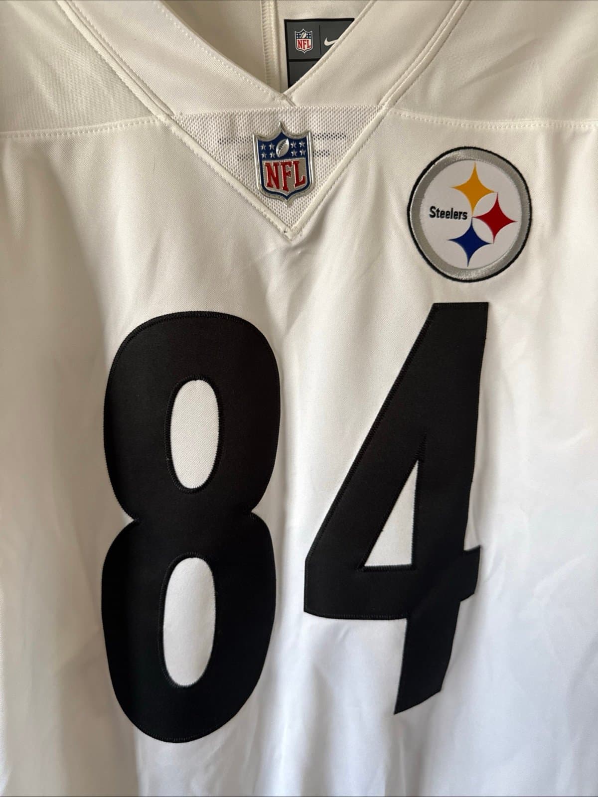 Men’s Nike Antonio Brown #84 Steelers Vapor Limited NFL Jersey Sz M - White RARE - Thumbnail 2