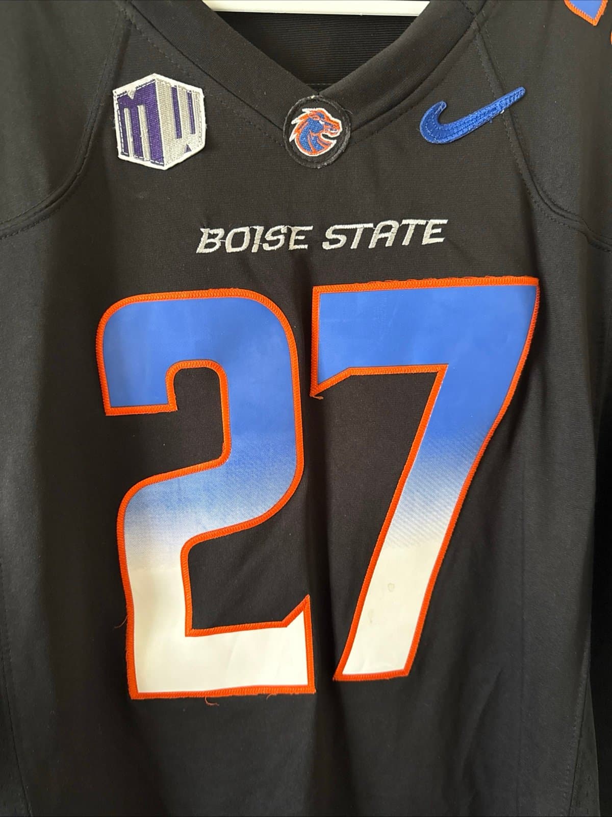 Men’s Nike Jay Ajayi #27 Boise State Broncos Football Jersey Sz 2XL - Black RARE - Thumbnail 2