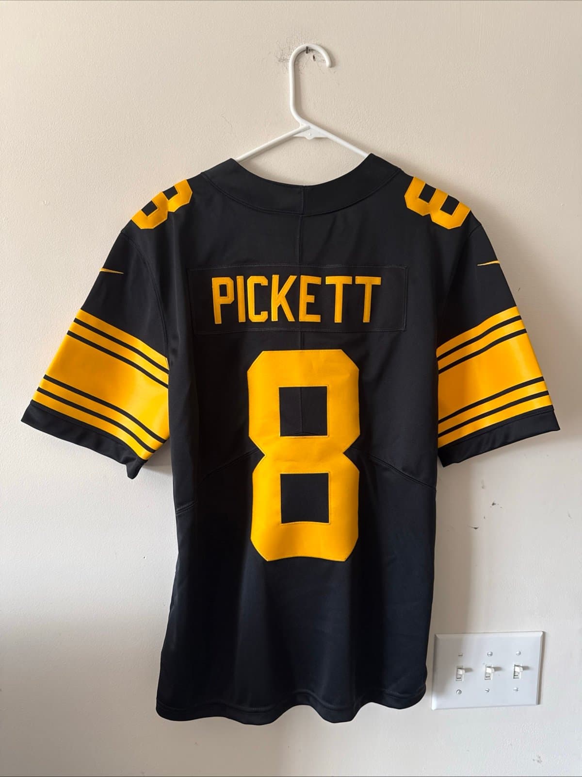 Men’s Nike Kenny Pickett #8 Steelers Vapor Lmtd Jersey Color Rush Sz L NWT RARE - Thumbnail 7