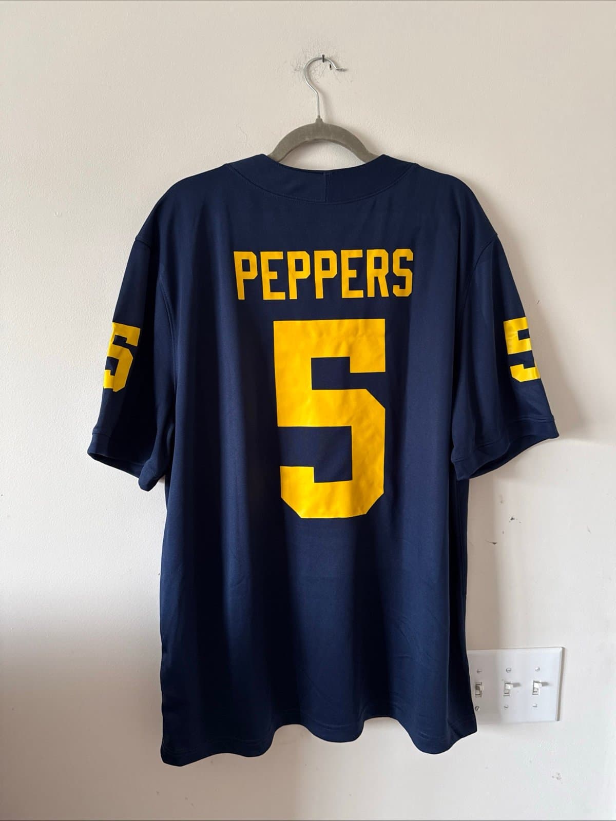 Men's Nike JABRILL PEPPERS #5 MICHIGAN WOLVERINES Jersey Sz XL - Blue RARE - Thumbnail 6