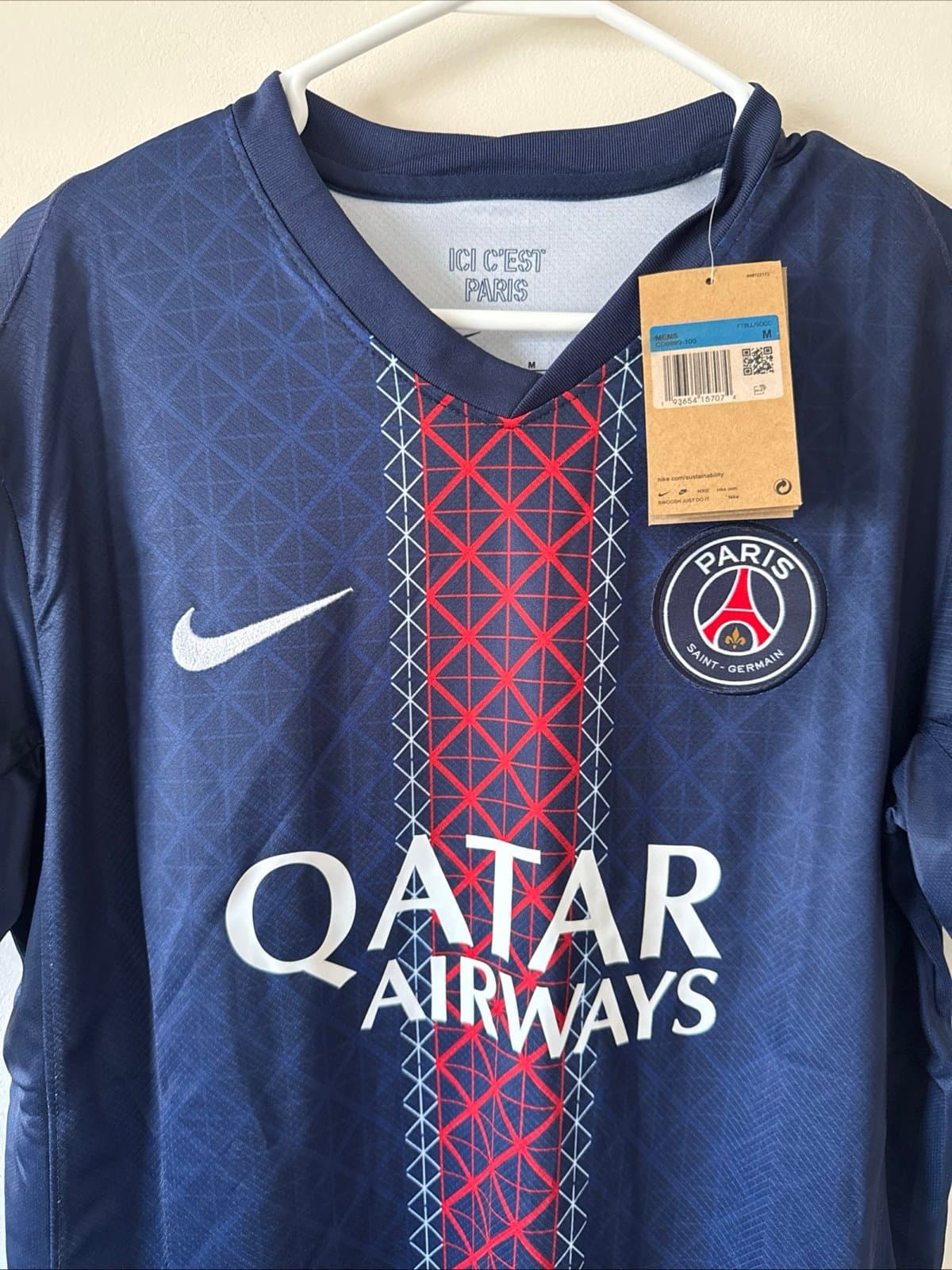 Men’s Nike Paris Saint-Germain 2025/26 Home Jersey Sz M - NWT Blue - Thumbnail 2