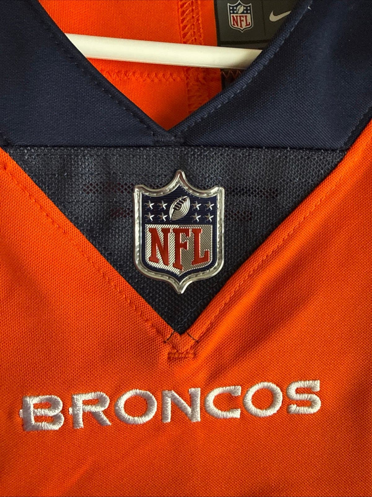 Men's Nike Russell Wilson #3 Denver Broncos Vapor Limited Jersey Sz L - Orange - Thumbnail 5