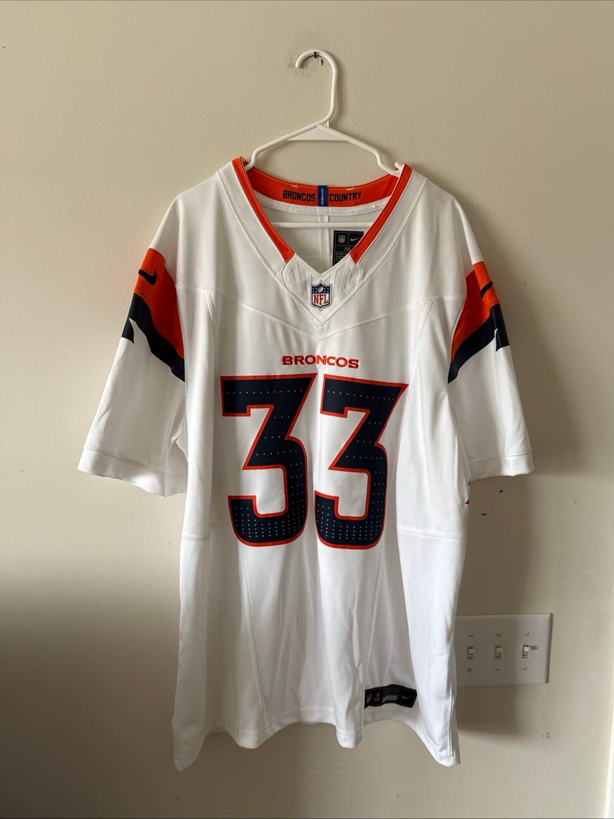 Men’s Nike Javonte Williams #33 Denver Broncos Vapor Lmtd NFL Jersey Sz 2XL RARE