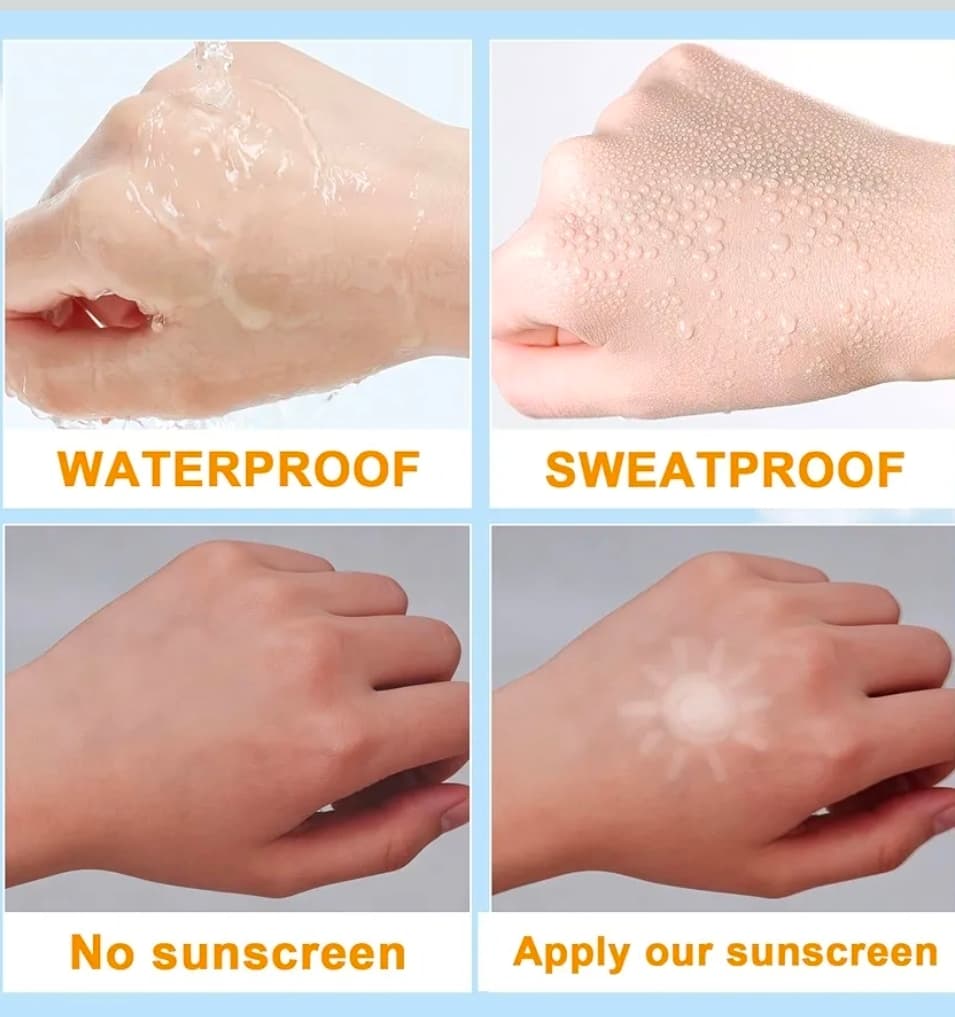 20 single use packs Sunscreen UV SPF50 PA+++ Water and Sweatproof Sachets - Thumbnail 4