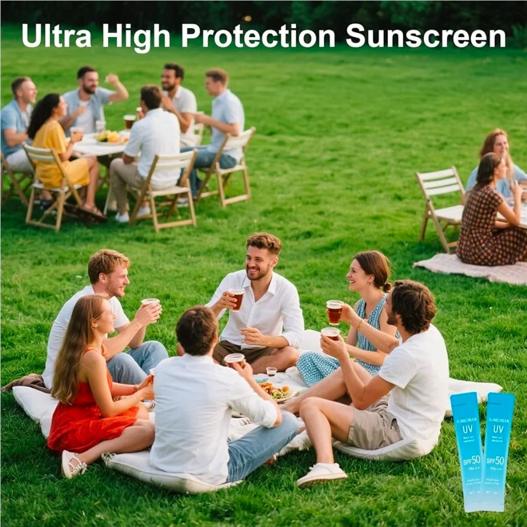 20 single use packs Sunscreen UV SPF50 PA+++ Water and Sweatproof Sachets - Thumbnail 8