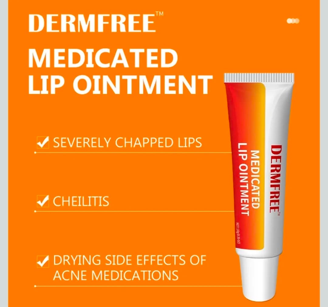 DERMFREE Medicated Lip Ointment for Severely Dry Lips 10g - Thumbnail 2