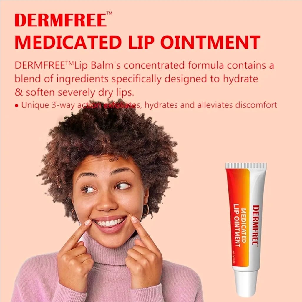 DERMFREE Medicated Lip Ointment for Severely Dry Lips 10g - Thumbnail 4