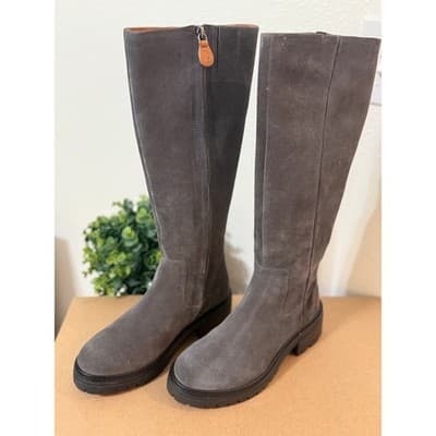 Gentle Souls by Kenneth Cole Women's Brandon Knee High Boot Charcoal - Size 8 - Thumbnail 4