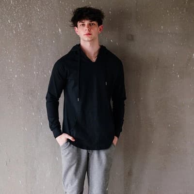 Werk Dancewear/Wavryn Active Black Lightweight Hoodie - Size Medium - Image 1