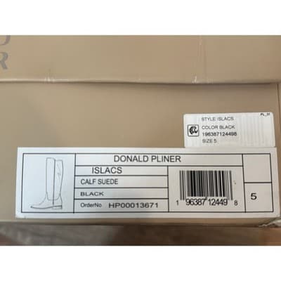 Donald J Pliner Womens Isla Calf Suede - Black - Size 5 - Thumbnail 7