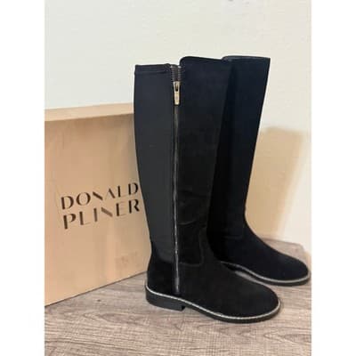Donald J Pliner Womens Isla Calf Suede - Black - Size 5 - Thumbnail 2